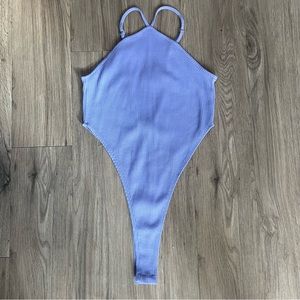 3/ $10 Blue high neck Bodysuit